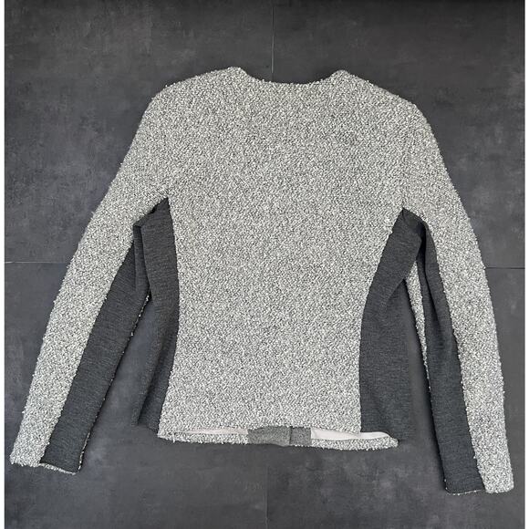 Rebecca Taylor Tweed Textured Moto Zip Up Jacket Women’s Size 10 - Picture 5 of 9